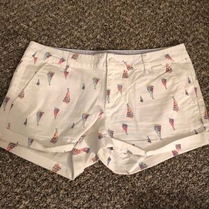 White Sailor Shorts